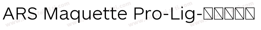ARS Maquette Pro-Lig字体转换
